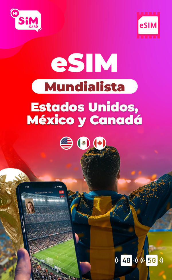 eSIM PARA EL MUNDIAL 2026 DATOS ILIMITADOS
